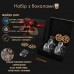 Камни для виски подарочный деревянный набор uwest + 4 стакана Bohemia Quadro + гравировка