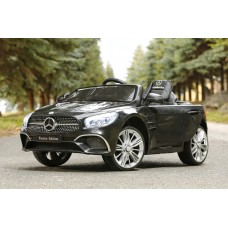 Детский электромобиль Mercedes SL400 , Черный + 2 мотора по 45 Ватт + резиновые EVA колеса + кожа сидение