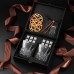 Подарочный набор камни для виски темная Original + 2шт Бокал Bohemia Crack 310 мл + Коробка деревянная + мешочек + щипцы 