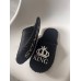 Тапки, мужские фетровые с короной KING, король, uwest, черные, Размер 44/45