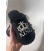 Тапки, мужские фетровые с короной KING, король, uwest, черные, Размер 44/45
