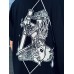 Мужская классическая футболка с принтом Девушка с минометом Sunset Goons uwest, черный, Размер М