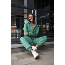 Женский комбинезон с ушами uwest, спортивный теплый костюм на флисе, оливковый, Размер L Женский комбинезон с ушами uwest, спортивный теплый костюм на флисе, оливковый, Размер L