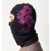 Балаклава Летняя Dragon snake uwest, черного цвета с розовым принтом, универсальная
