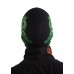 Балаклава Летняя Dragon snake uwest, черного цвета с зеленым принтом, универсальная