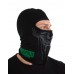 Балаклава Летняя Dragon snake uwest, черного цвета с зеленым принтом, универсальная
