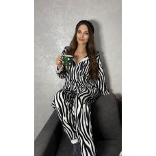 Женская пижама с карманом на попе, Зебра uwest, кигуруми (пожама) Mimi Pijamoni, Черно-белая, Размер М