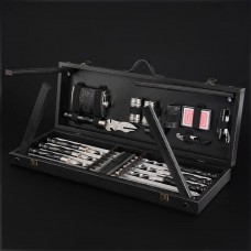 Шашлычный набор uwest, подарок мужчине, мужу, другу, шефу "Grills G008T" темный