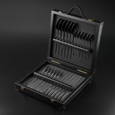 Набор столовых приборов Производство Heritage V1-S, Черный цвет 